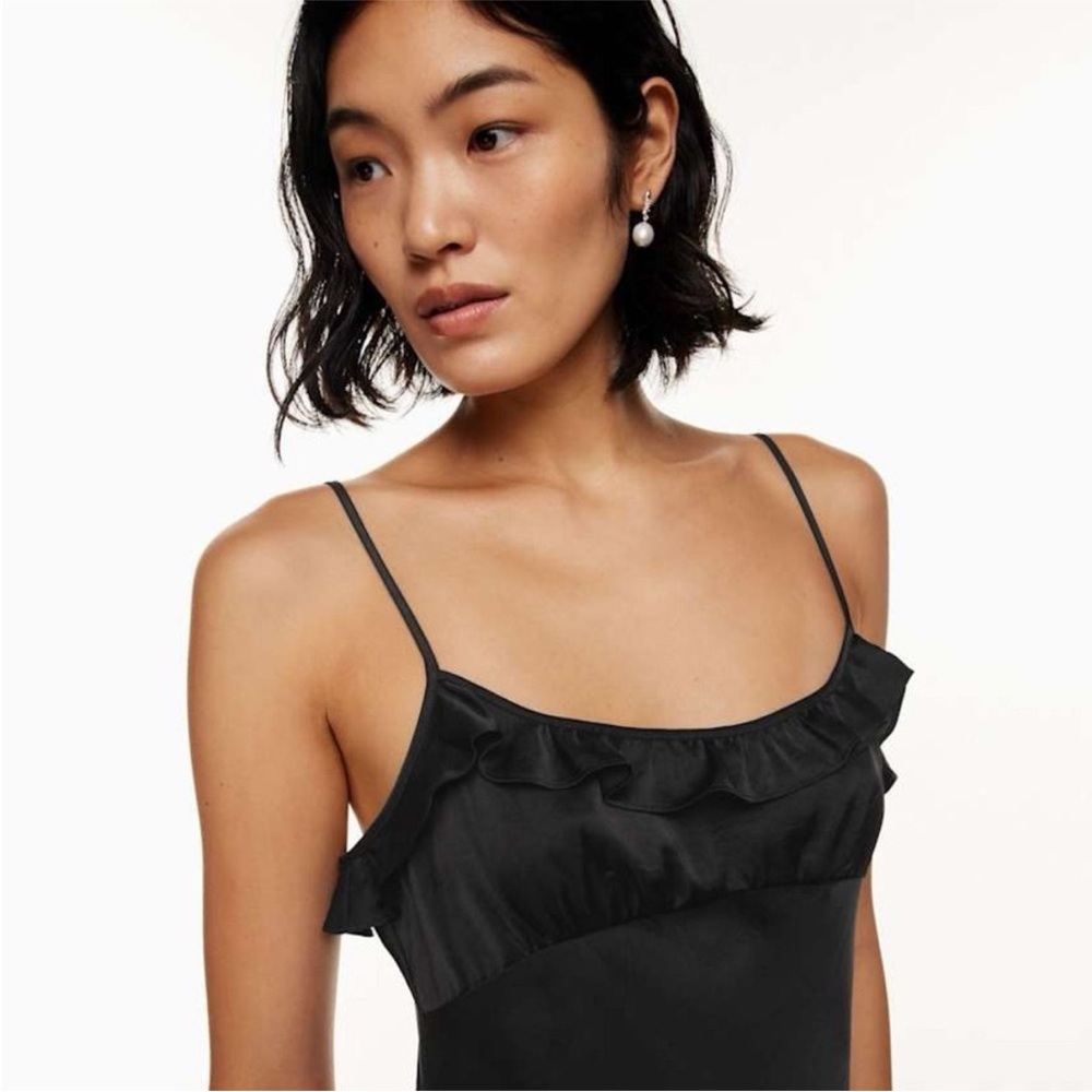 🤎NWT Wilfred ARITZIA Ovation Dress In RICH MOCHA BROWN - Picture 6 of 9